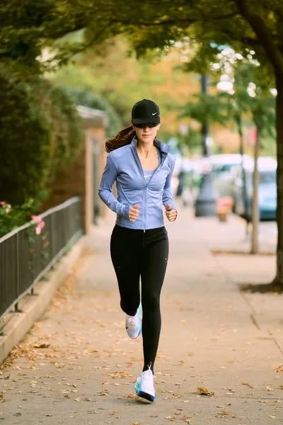 Layered clothing for cool weather walking