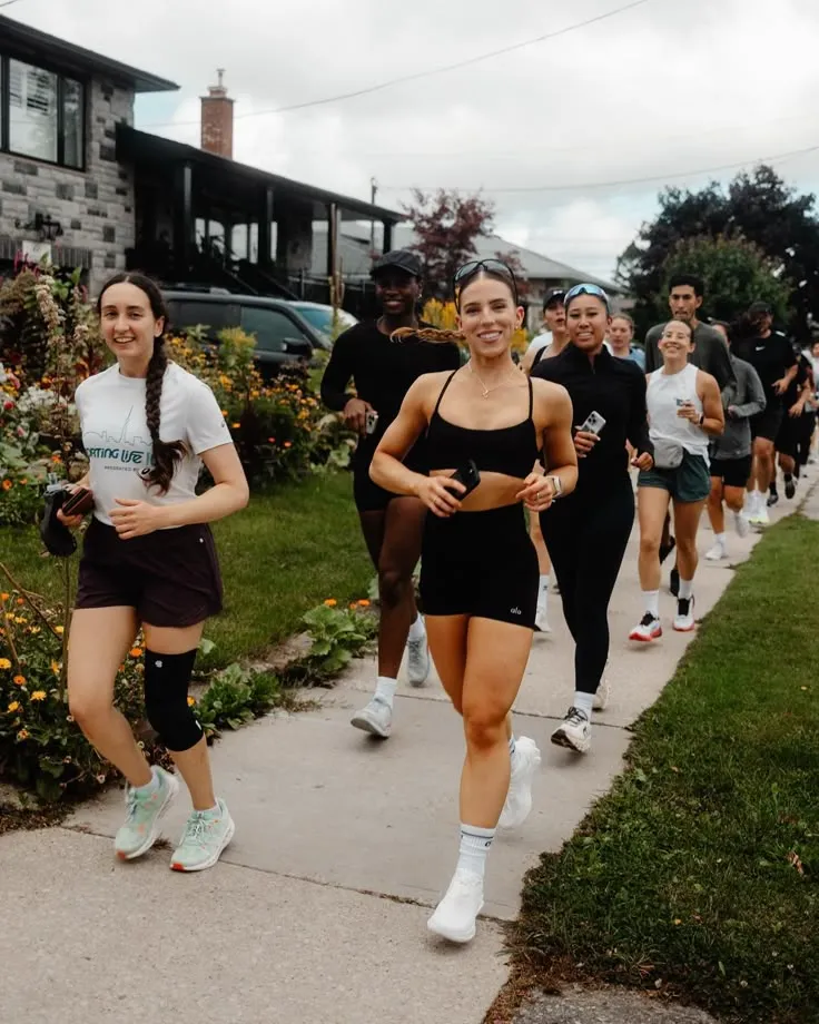 Club members gathering before a walk